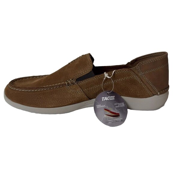 Clarks Gorwin Step Mens 11.5M Sneaker Moc Toe Tan Nubuck Leather 61572527 Loafer - Picture 14 of 14